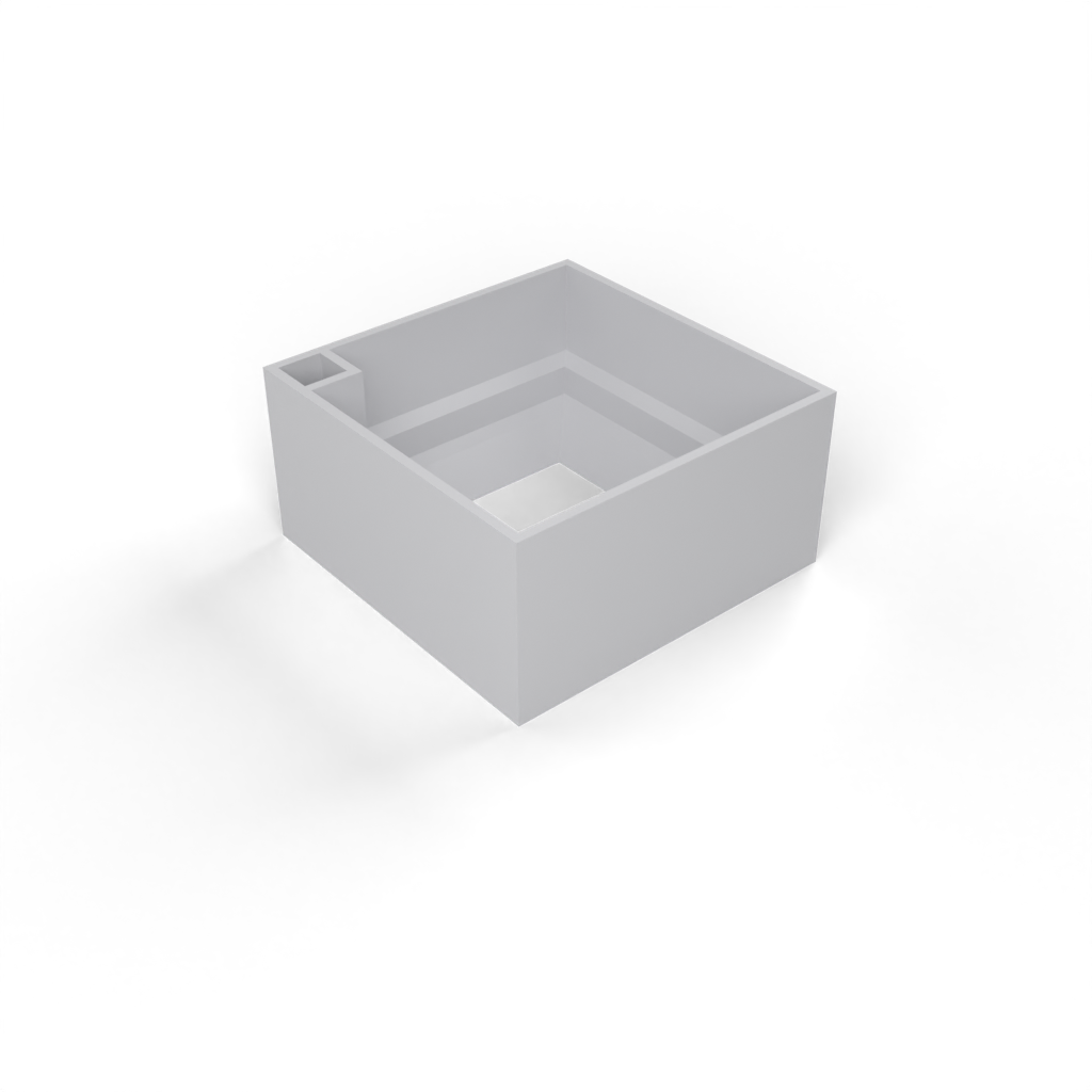 square planter plain